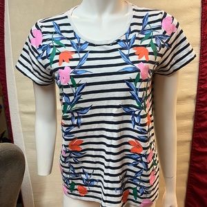 Medium J. Crew Floral Collector Tees